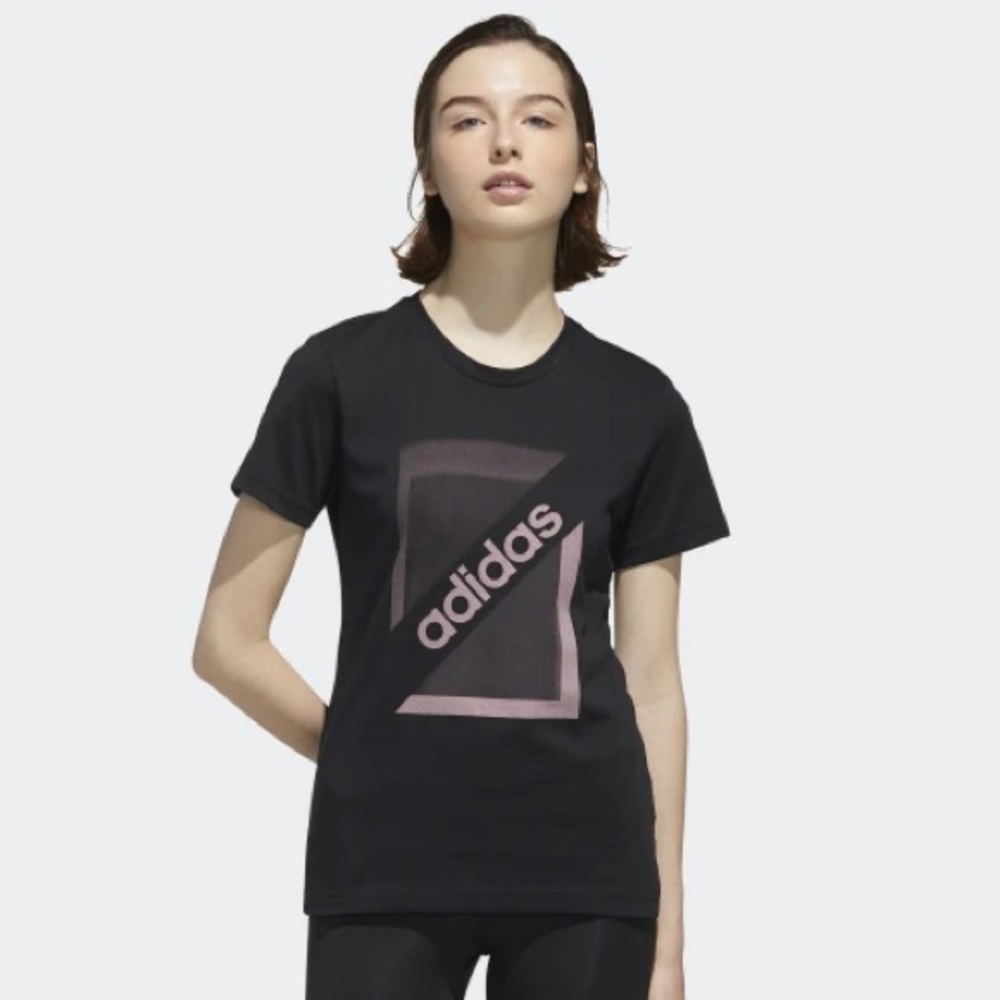 Adidas Color Block Tee💗🖤